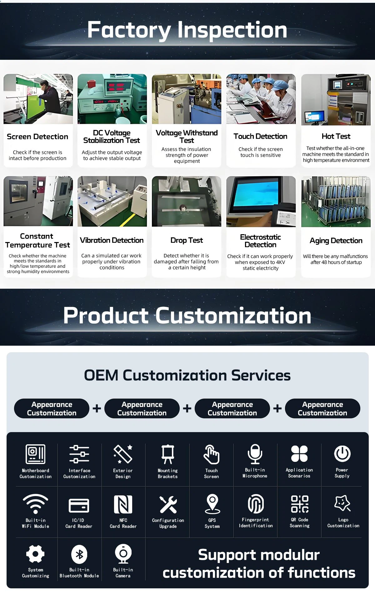 industrial panel mount touch screen monitor